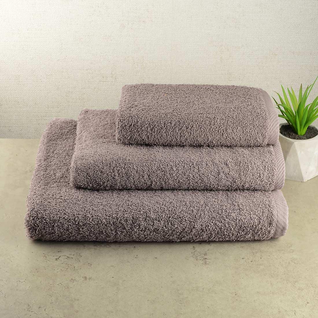 Набор махровых полотенец GM Textile 3 шт. Пепельный