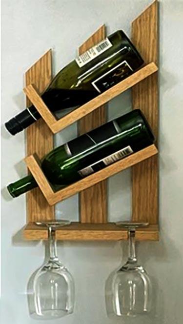 Полка для вина настенная из дерева Акита Сиена (ПНК-004805)