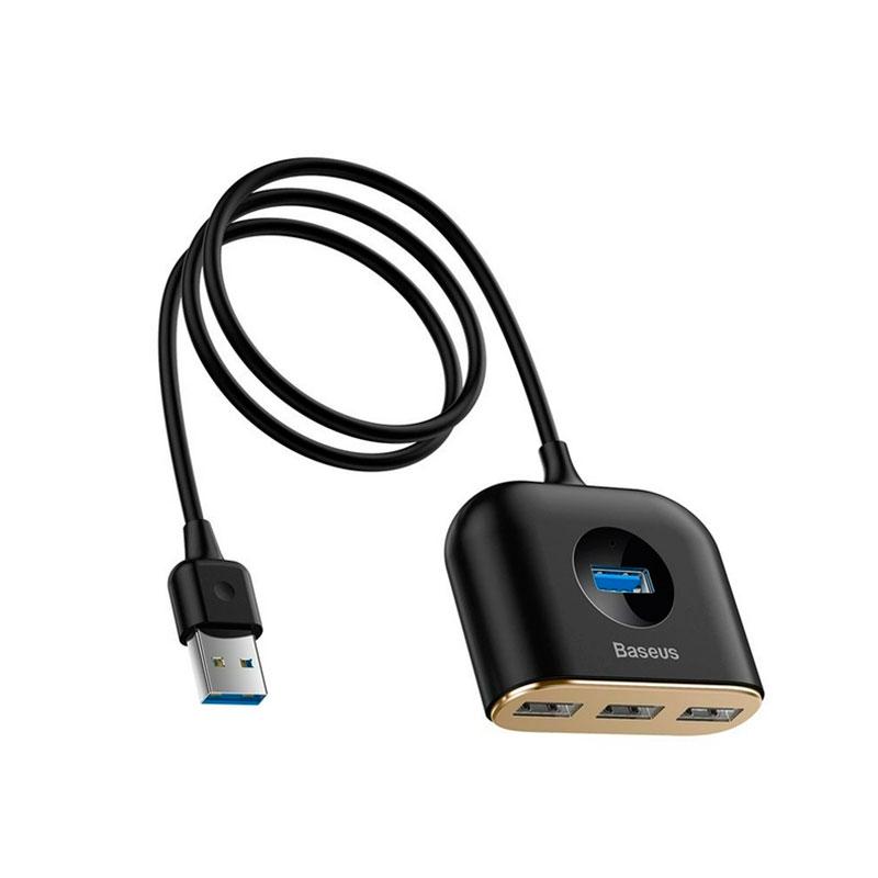 Хаб USB BASEUS Square 1 USB3.0 to USB3.0 3 USB2.0 1 м Black (62255-0616)