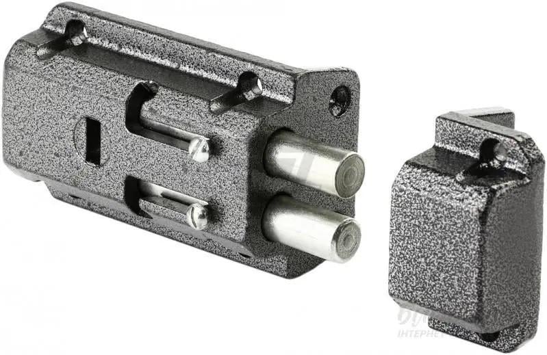 Замок накладной Голеол ЗН-3 2 ригеля алюминий (1705793456)