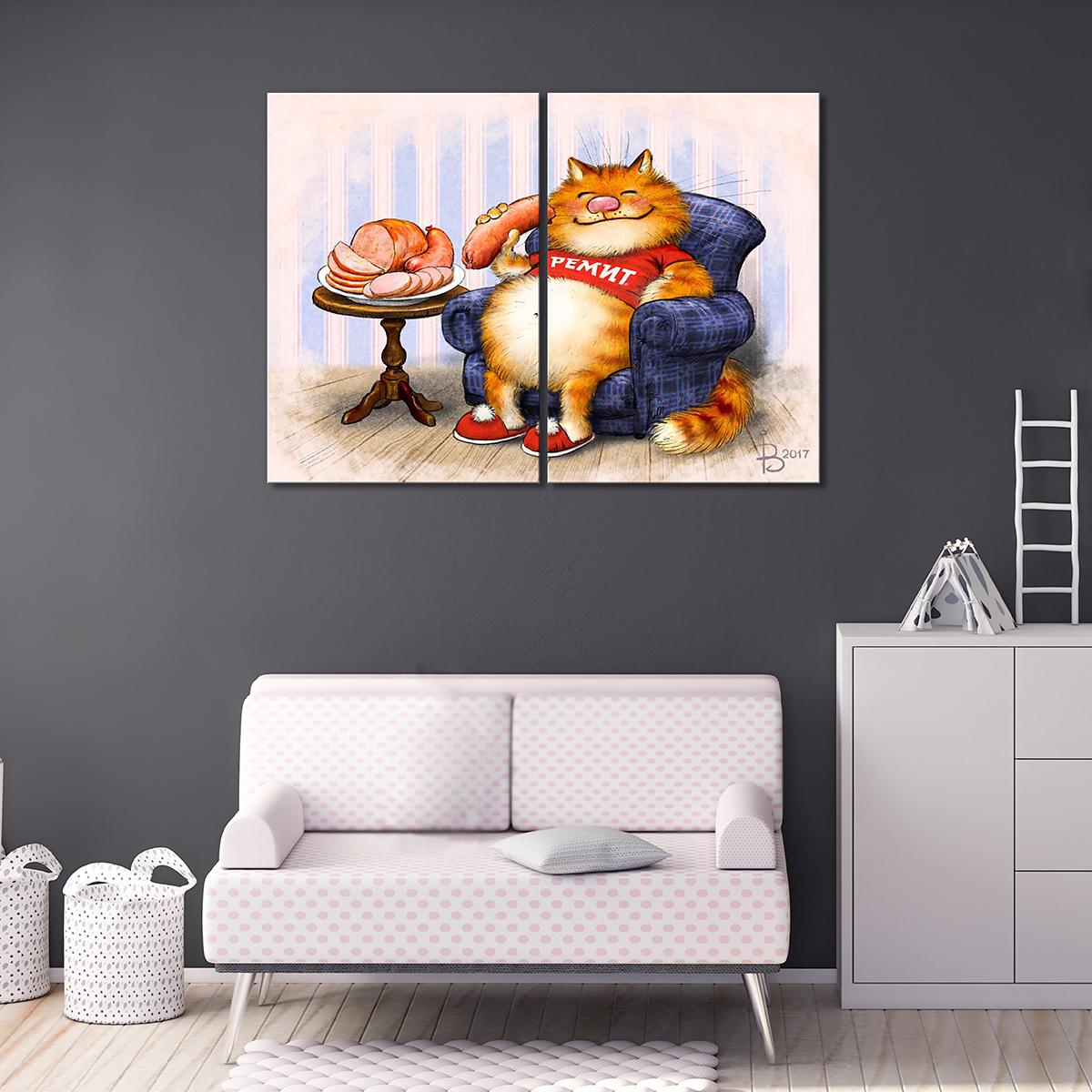 Модульная картина Перекус 2 модуля 40х60 см