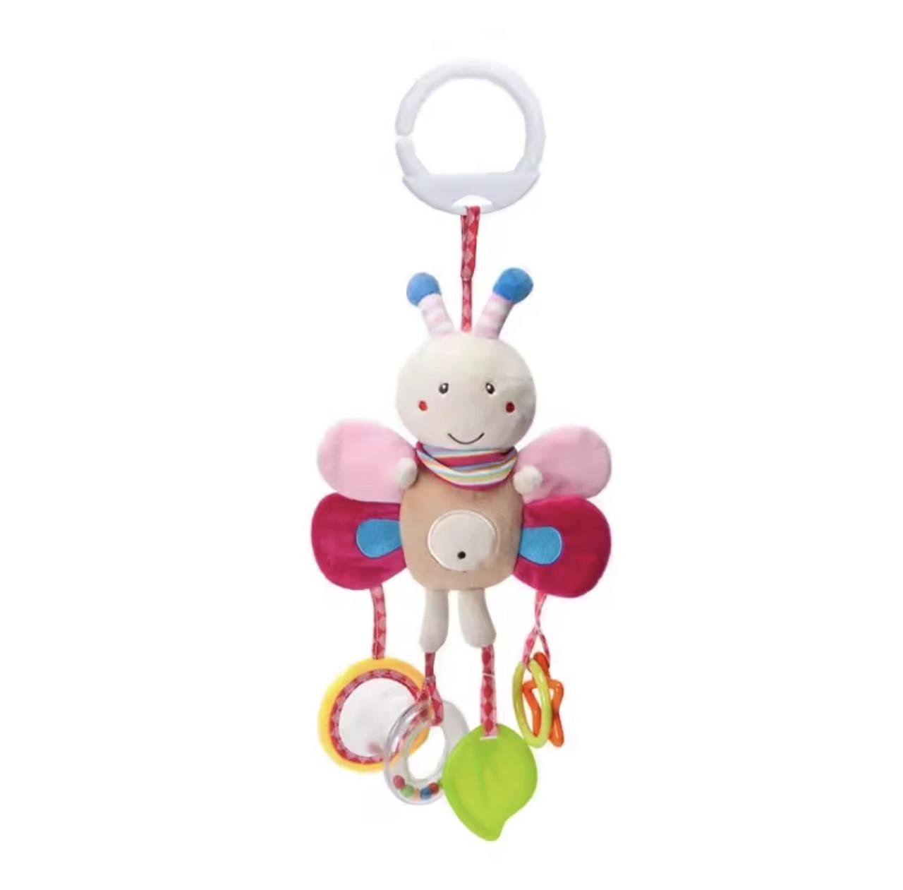 Іграшка для малюків підвісна Метелик з брязкальцями та дзеркальцем 43х17 см (69) Іграшка для малюків підвісна Метелик з брязкальцями та дзеркальцем 43х17 см (69)