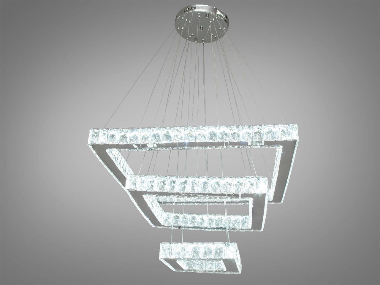 Люстра хрустальная LED 8787-3D-600+400+200-LS 100W на 14 м2 Хром (2220804584) Люстра хрустальная LED 8787-3D-600+400+200-LS 100W на 14 м2 Хром (2220804584)