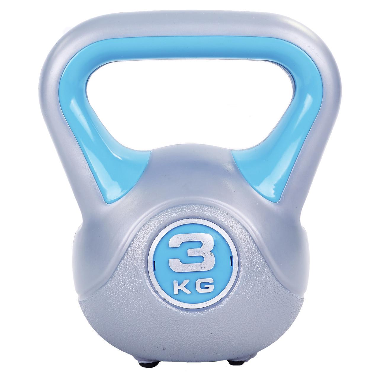 Гиря тренувальна цільна Zelart TA-5734-3 пластикова 3 кг Синій (2532859879)