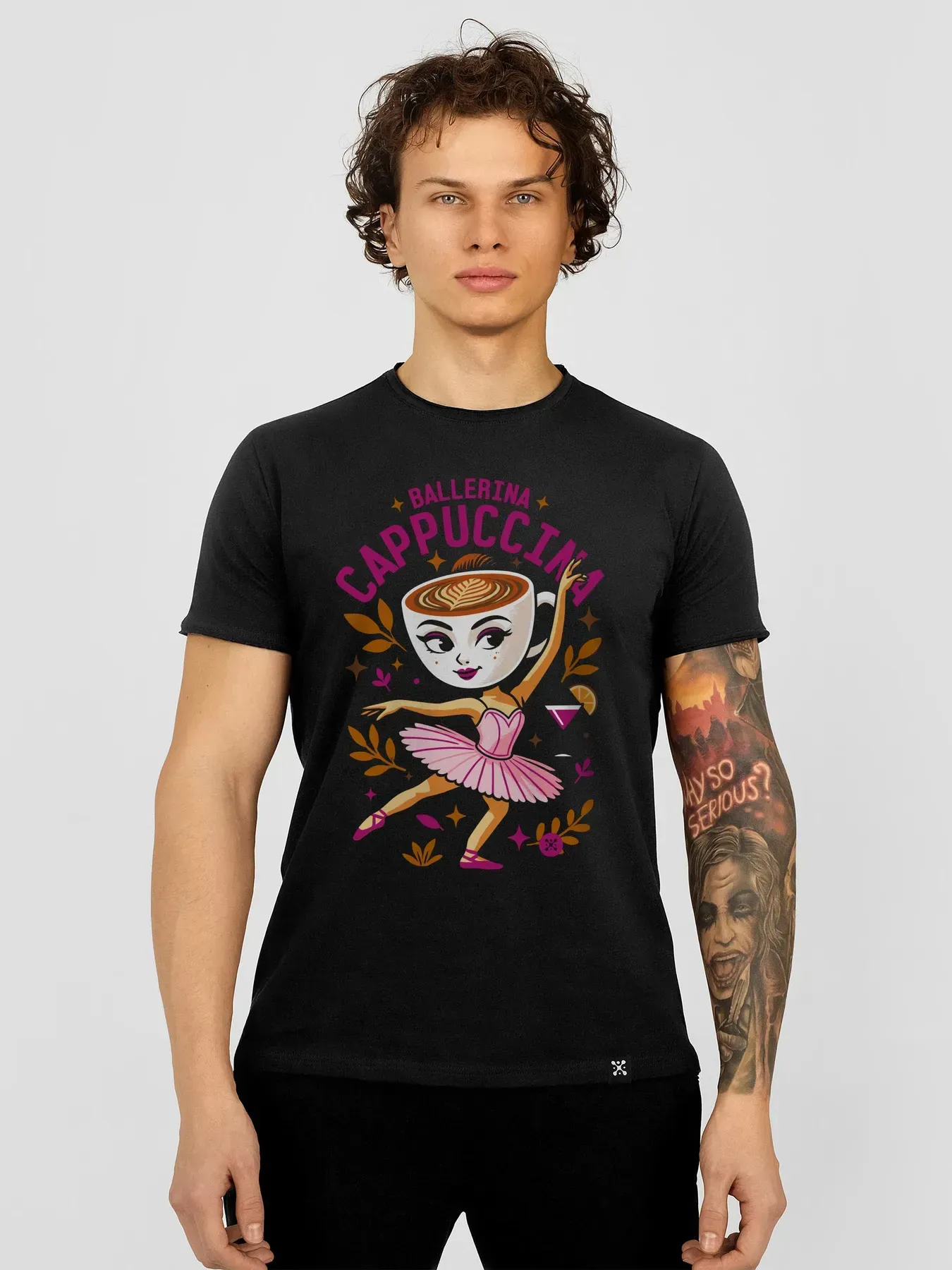 Футболка мужская "Ballerina Cappuccina" L Черный (27182463)