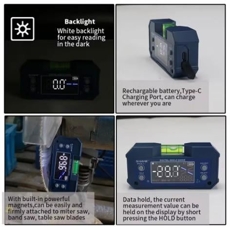 Уровень механически-цифровой Shahe 95x45 мм (535066) - фото 5 Уровень механически-цифровой Shahe 95x45 мм (535066) - фото 5