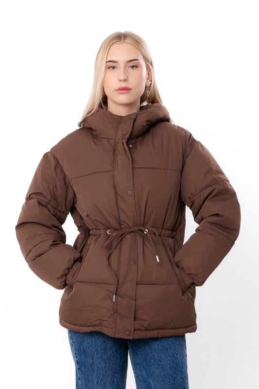 Куртка зимова стьобана жіноча приталеного крою з капюшоном Носи Своє М Шоколадний (16207) - фото 2 Куртка зимова стьобана жіноча приталеного крою з капюшоном Носи Своє М Шоколадний (16207) - фото 2