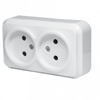 Розетка двухместная Lider NOVA LRO10-887