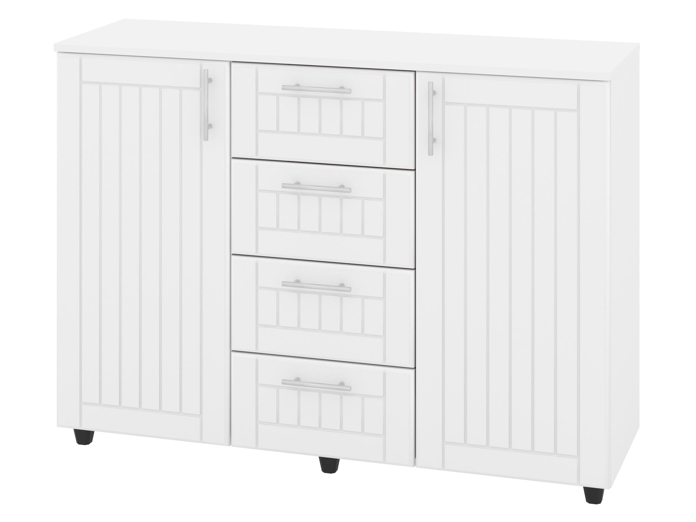 Комод з шухлядами PEHOTIN К-4+2 МДФ ДСП/МДФ 120х38х87,5 см Білий (PN-100627)