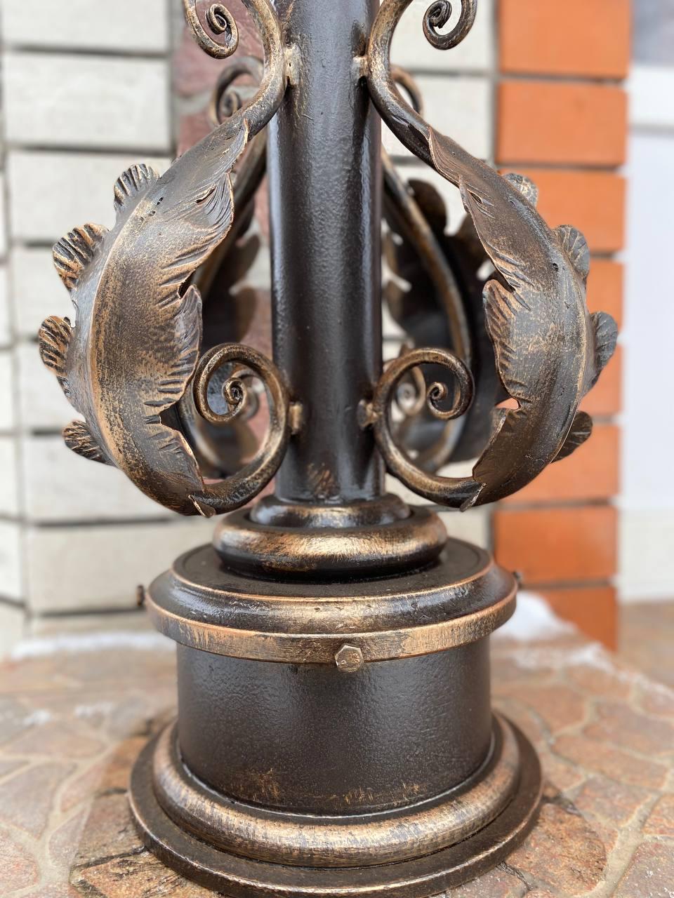 Ліхтар вуличний Е27 IP44 з патиною 24х24х83 см Золотий - фото 5 Ліхтар вуличний Е27 IP44 з патиною 24х24х83 см Золотий - фото 5