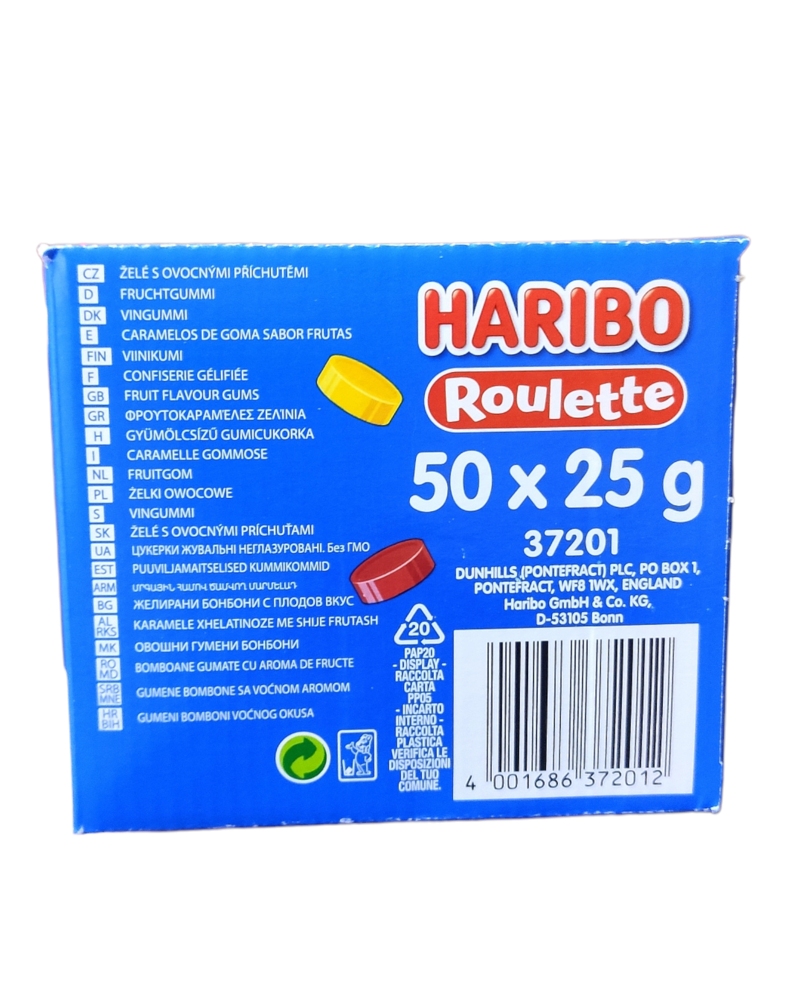 Упаковка жувальних цукерок Haribo Roulette 50 шт. по 25 г (00242) - фото 4