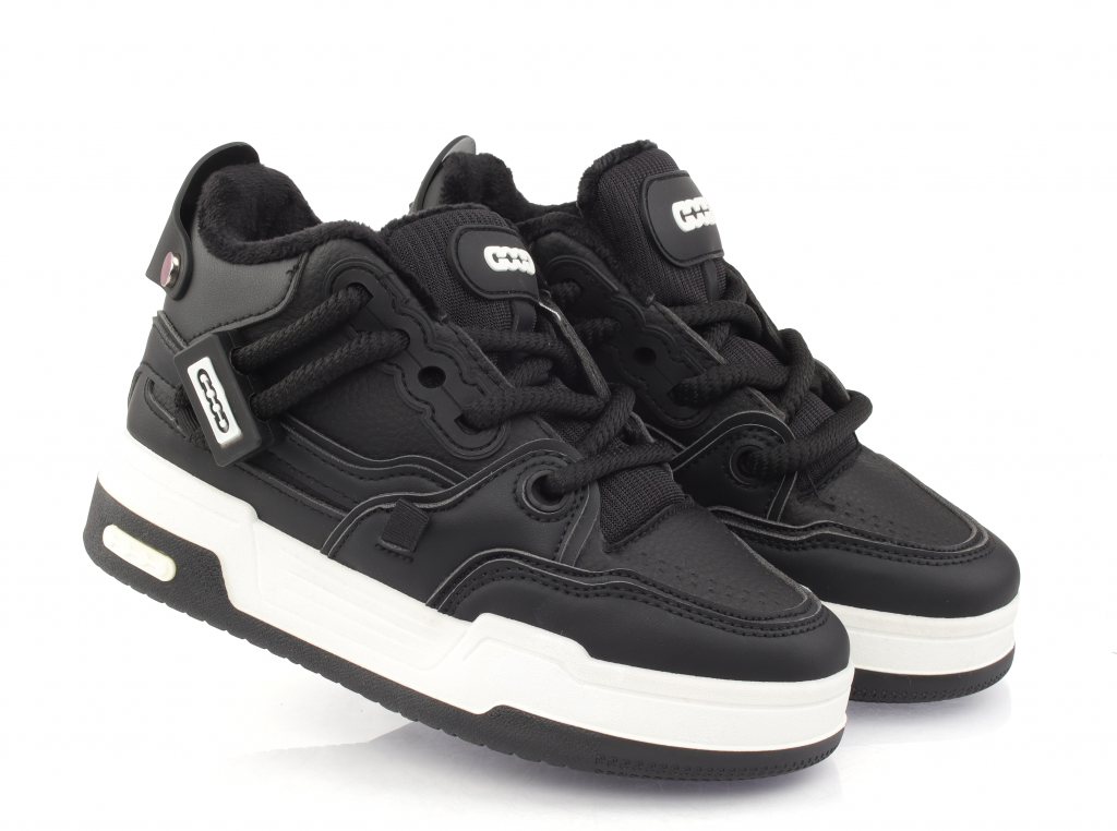 Осенние ботинки для девочек 3070 р. 37 Черно-белый