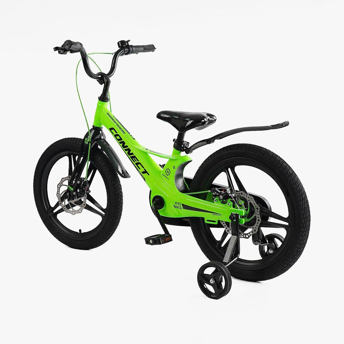 Велосипед двухколесный Corso Connect 18" детский магниевый Зеленый - фото 3 Велосипед двухколесный Corso Connect 18" детский магниевый Зеленый - фото 3