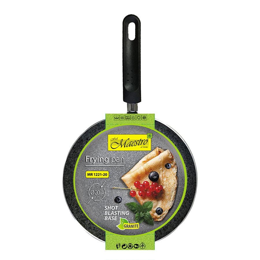 Пательня млинцева антипригарна з бакелітовою ручкою 22 см (MR-1221-22) - фото 7 Пательня млинцева антипригарна з бакелітовою ручкою 22 см (MR-1221-22) - фото 7