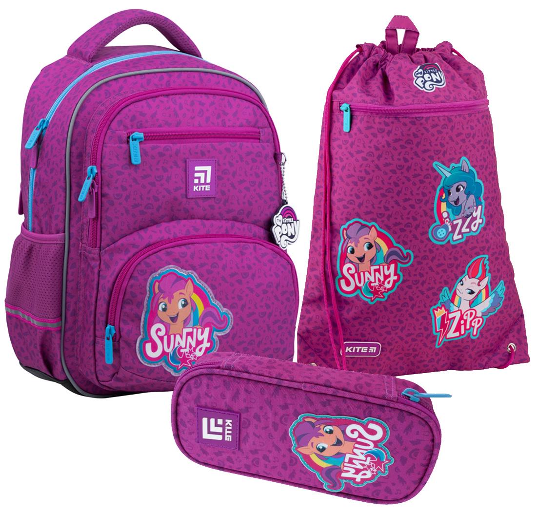 Школьный набор Kite Education My Little Pony детский рюкзак/пенал/сумка для обуви (202239)