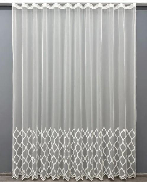 Тюль в вітальню/спальню бамбук Молочний (1623т)