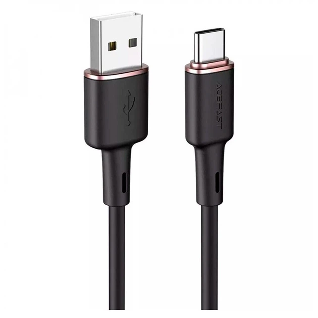 Кабель ACEFAST C2-02 USB to iP 2.4A 1,2 мм silicone zinc connectors Black (KST-AFC2-02B)