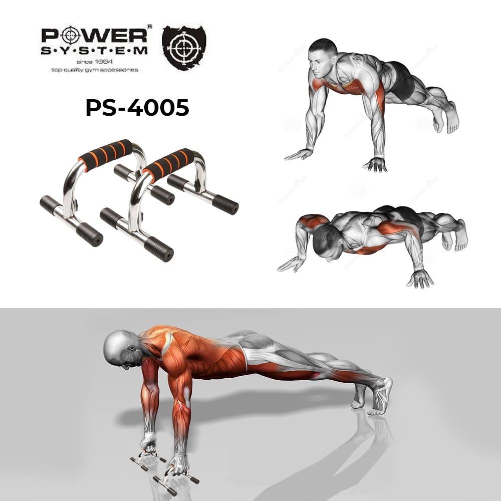 Упоры для отжиманий от пола Power System Push Up Stand PS-4005 Steel - фото 4