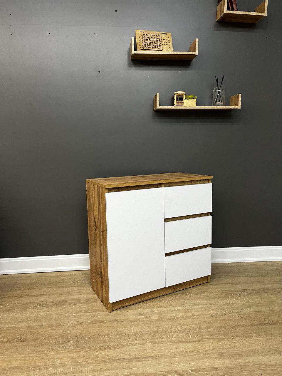 Комод Голд 3/1 750х750х370 мм Дуб аппалачі/Німфеа Альба - фото 5