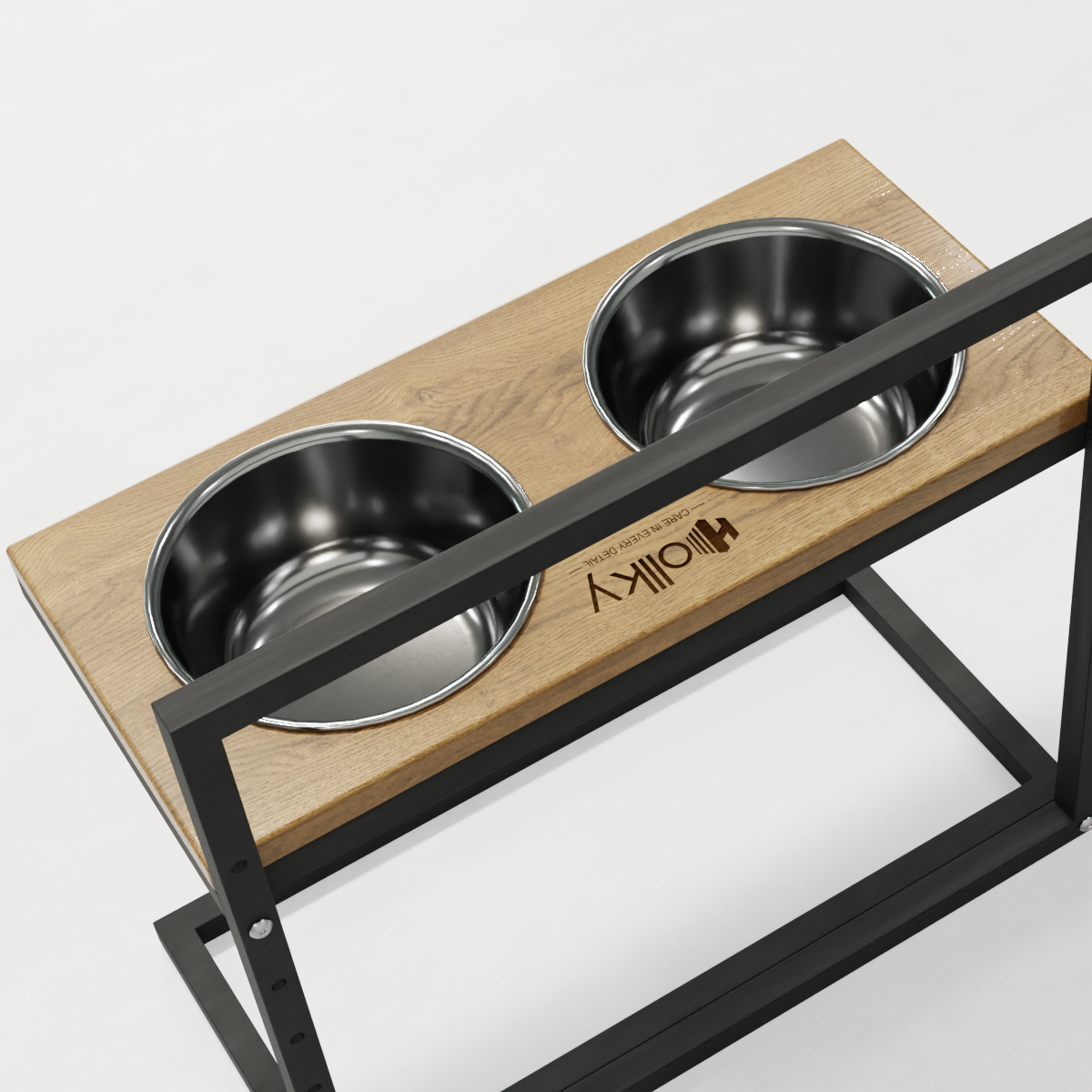 Миски на регулируемой подставке для больших собак Hollky Flex L 2х1,8 л (FL-502850-GRNT) - фото 7 Миски на регулируемой подставке для больших собак Hollky Flex L 2х1,8 л (FL-502850-GRNT) - фото 7