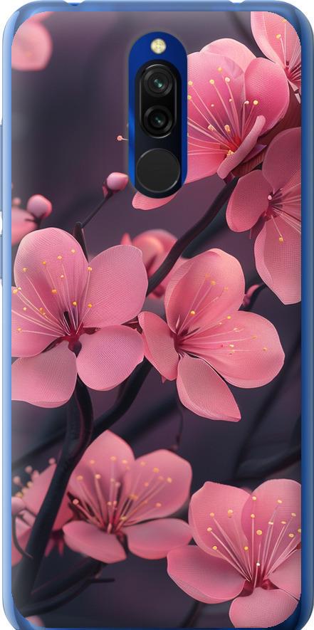 Чехол на Xiaomi Redmi 8 Пурпурная сакура (6075t-1806-42517)