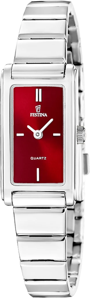Наручний годинник жіночий Festina F20767/4 Mademoiselle з сталевим корпусом WR 30 м та червоним циферблатом
