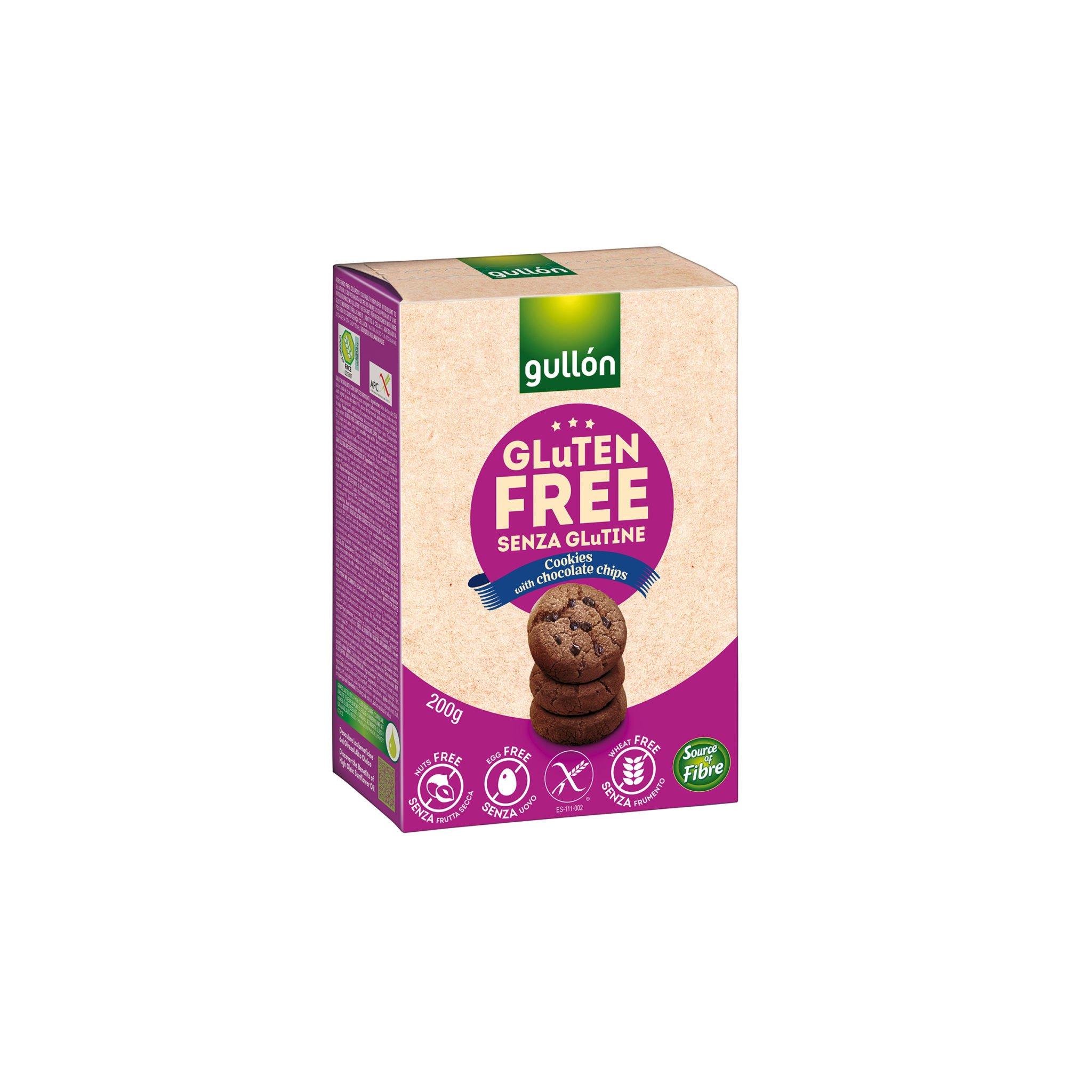 Печиво Gullon Gluten free Cookies with chocolate chips без глютену 200 г