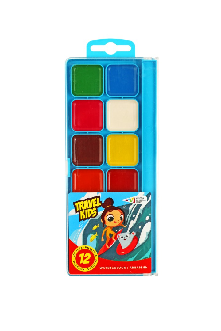 Акварельные краски TRAVEL KIDS 12 цв. без кисточки (312084/TK 4820072539910)