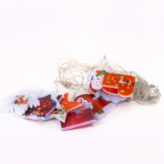 Гирлянда-штора светодиодная Счастливого Рождества 100 LED из ПВХ от электросети 3,3х0,8 м Разноцветный (150-81-9133-031) - фото 2 Гирлянда-штора светодиодная Счастливого Рождества 100 LED из ПВХ от электросети 3,3х0,8 м Разноцветный (150-81-9133-031) - фото 2