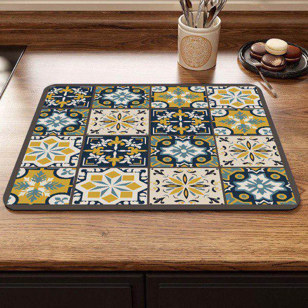 Коврик для сушки посуды M00387 с антискользящей основой влагопоглощающий 60х40 см - фото 2 Коврик для сушки посуды M00387 с антискользящей основой влагопоглощающий 60х40 см - фото 2