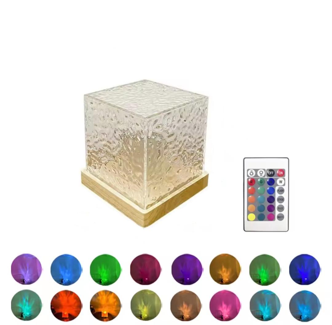 Настольный светильник Ледяной куб RGB с пультом д/у (27829448) - фото 5 Настольный светильник Ледяной куб RGB с пультом д/у (27829448) - фото 5