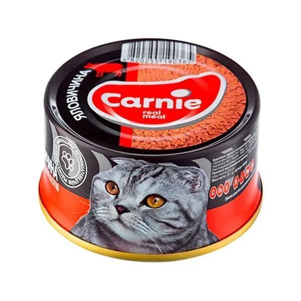 Корм для кошек влажный Carnie паштет с говядиной 90 г (000025872) Корм для кошек влажный Carnie паштет с говядиной 90 г (000025872)