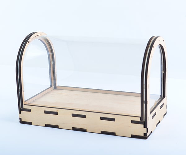 Дерев'яна подарункова коробка купольна БРТ Коробка під іграшку