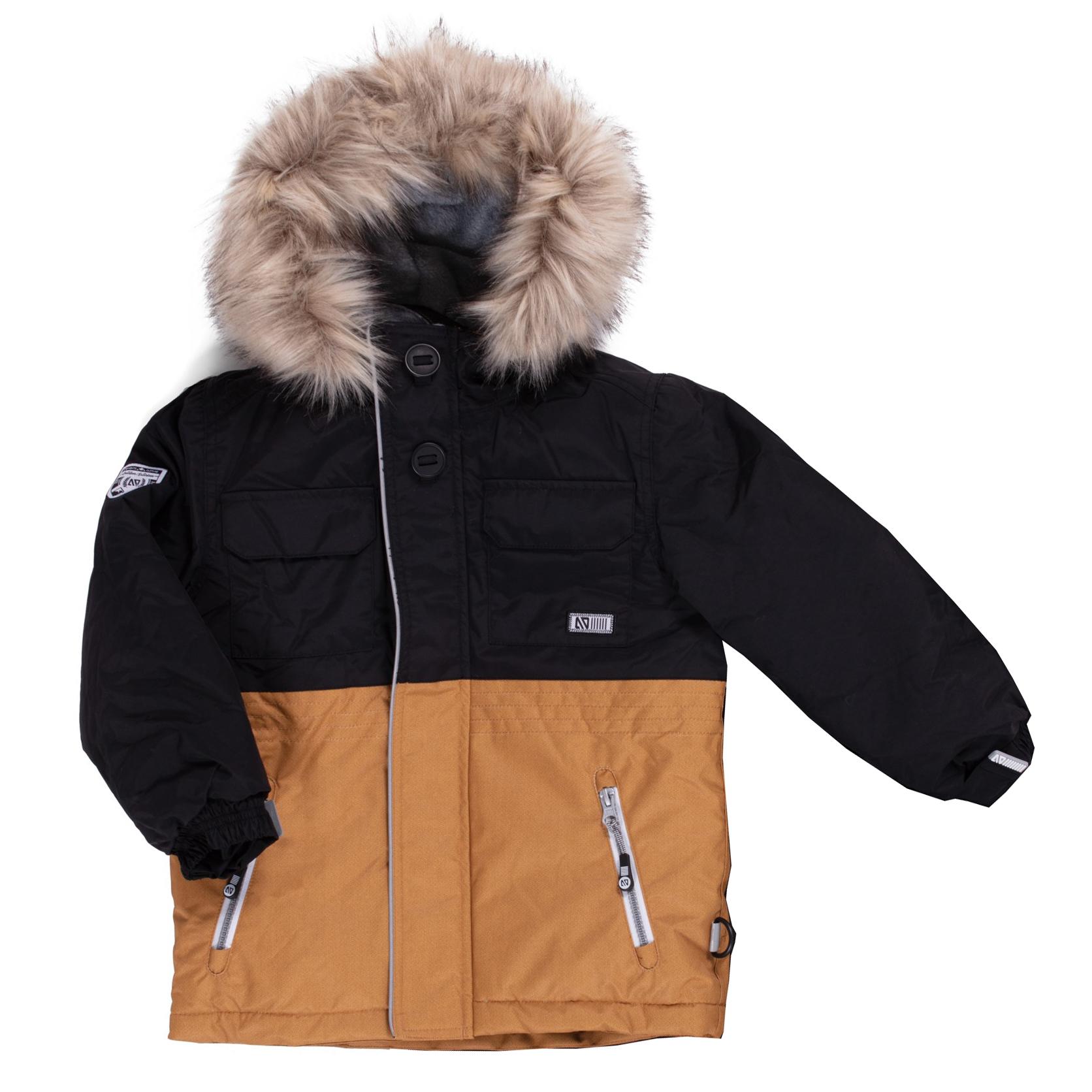 Куртка детская зимняя Nano F20M255 для мальчика 102-112 см Горчичный (F20M255-Black-4)