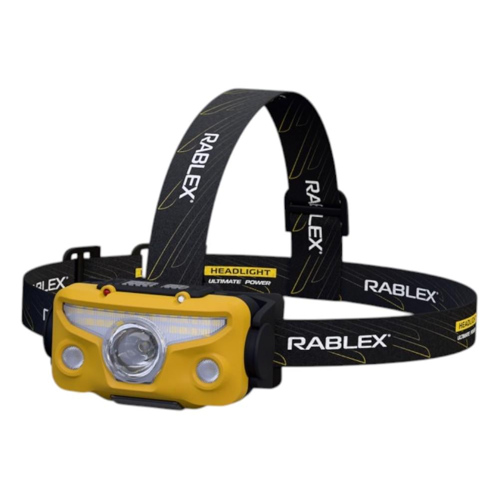 Фонарь налобный аккумуляторный светодиодный Rablex RB967 желтый+белый+красный 3хT6+4хCOB Sensor Type-C (4822442295006)