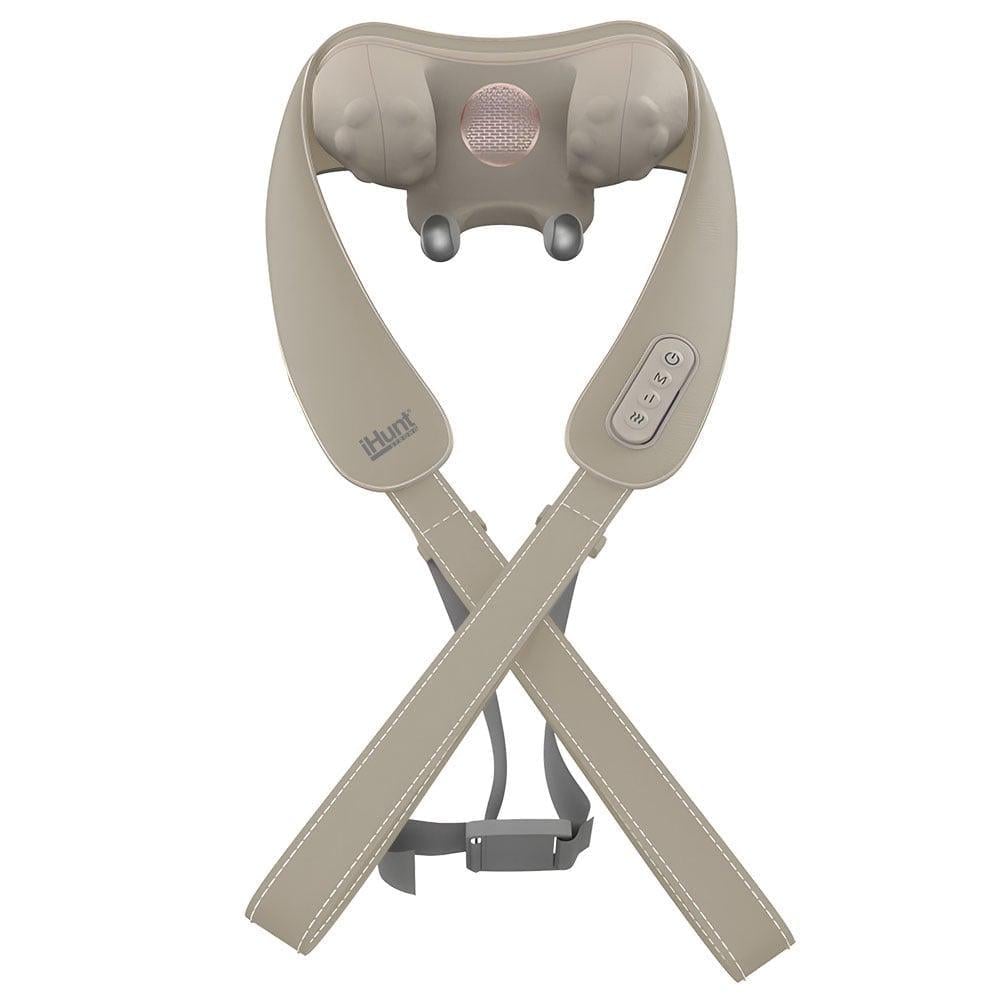 Аппарат для массажа шеи iHunt SPA SmartNeck Air 3D воздушная компрессия 3D массаж подогрев/3 режима 2000 мА/ч USB Type-C Серо-кремовый (35321101)