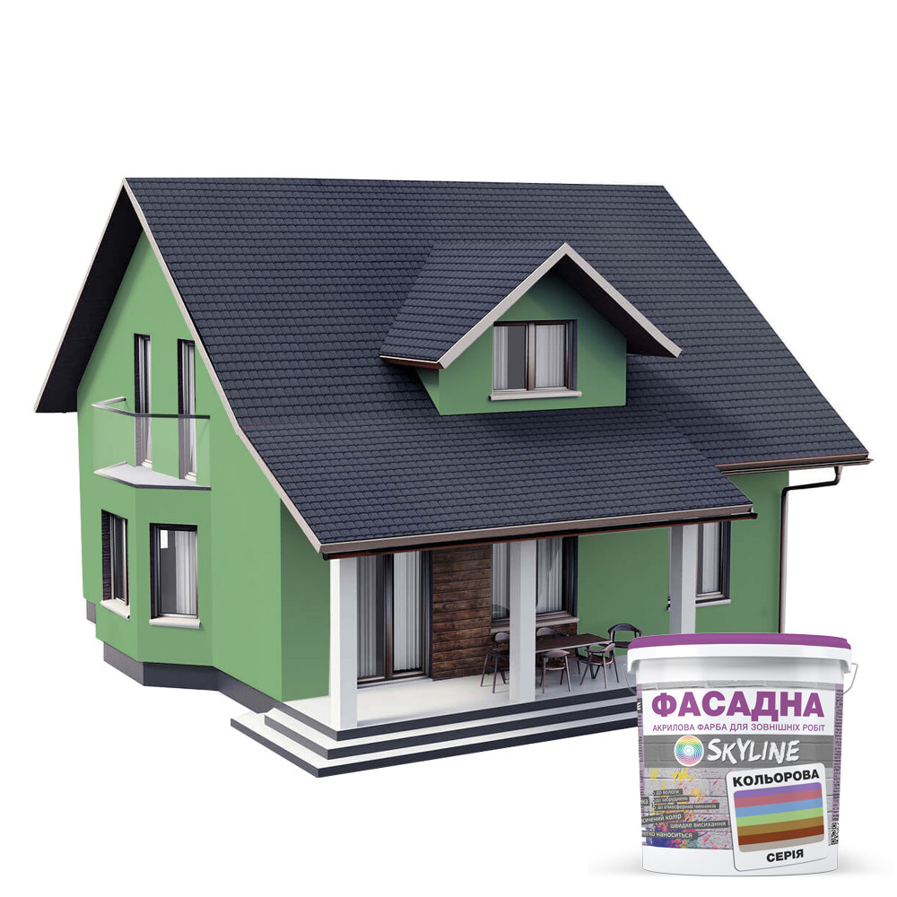 Фарба акрил-латексна фасадна Skyline 2030-G30Y 3 л Сухоцвіт (650c0cd04bc23147a0718b2c) - фото 3 Фарба акрил-латексна фасадна Skyline 2030-G30Y 3 л Сухоцвіт (650c0cd04bc23147a0718b2c) - фото 3