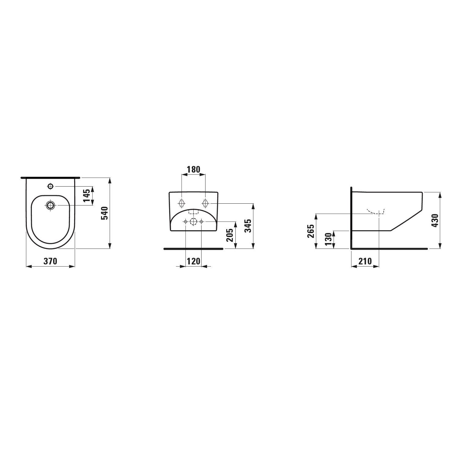 Біде підвісне Laufen Sonar H8303410003021 (142390) - фото 2