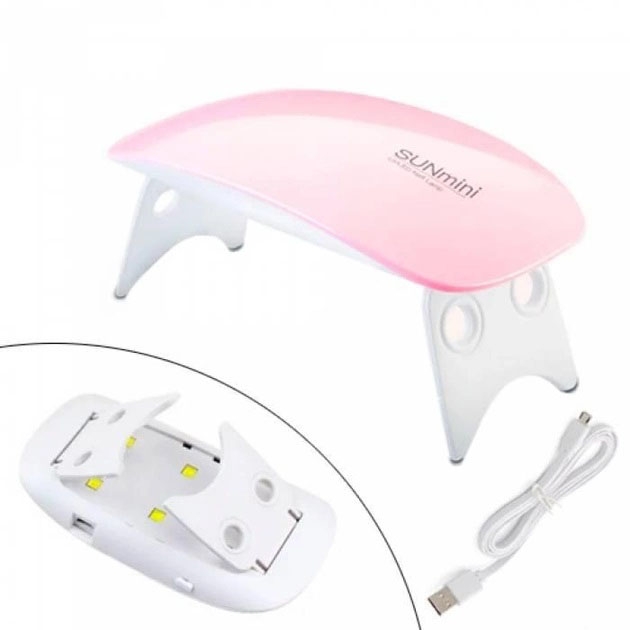 Лампа для манікюру LED UF SUN mini 6 Вт Pink (tf5744) - фото 3