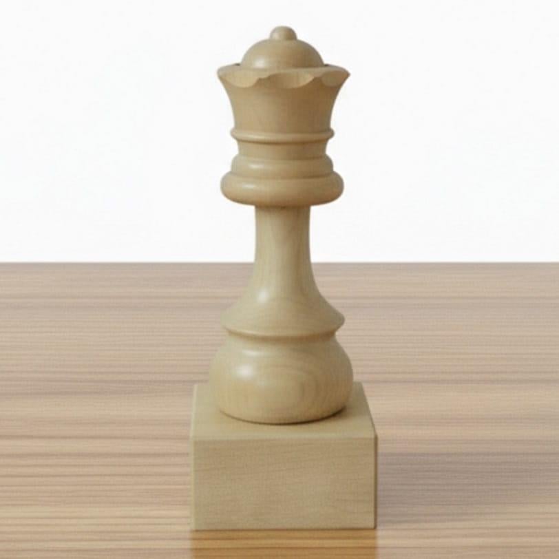 Фигура шахматная деревянная Королева Белый (30562325)