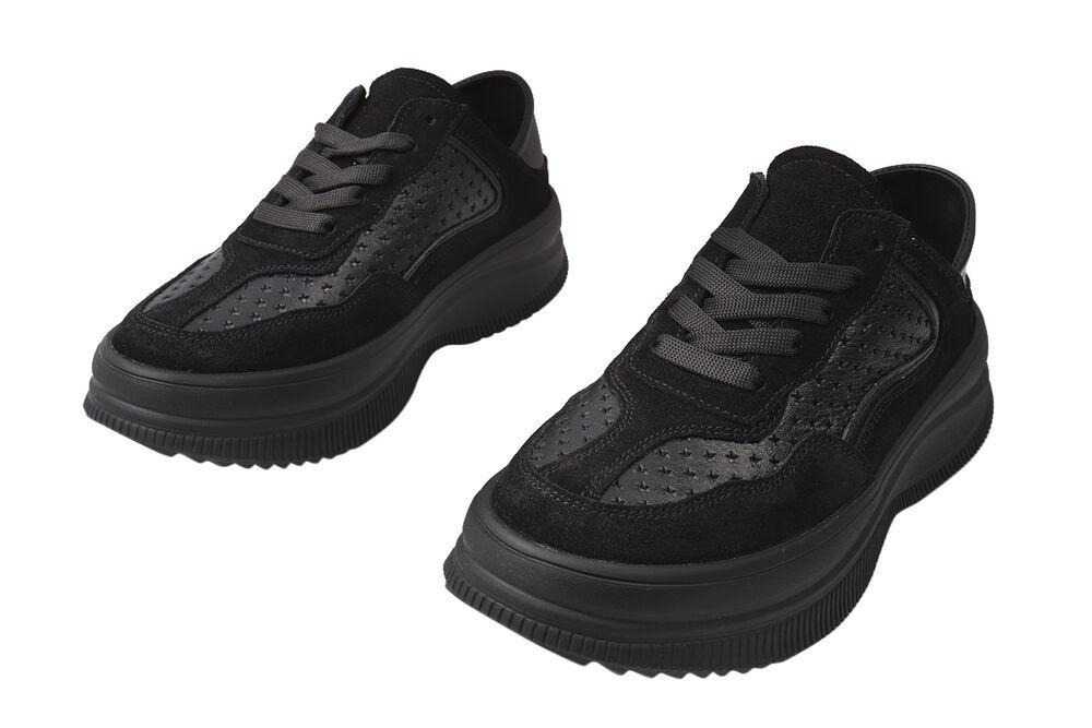 Кросівки жіночі Best Vak із замші на низькому ходу на шнурівці 100 р. 36 Чорний (62-21DTS) - фото 5 Кросівки жіночі Best Vak із замші на низькому ходу на шнурівці 100 р. 36 Чорний (62-21DTS) - фото 5