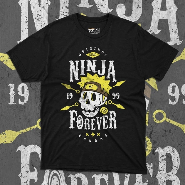 Футболка мужская с принтом Наруто Ninja Forever р. 48 (Anime0098)