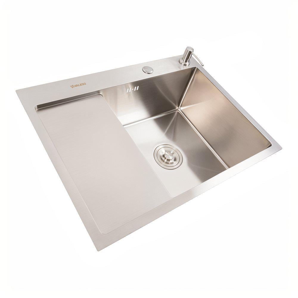 Кухонний комплект Valeso Handmade мийка нержавійка 65x50 см змішувач FC-1 з висувною лійкою (000050618) - фото 2 Кухонний комплект Valeso Handmade мийка нержавійка 65x50 см змішувач FC-1 з висувною лійкою (000050618) - фото 2