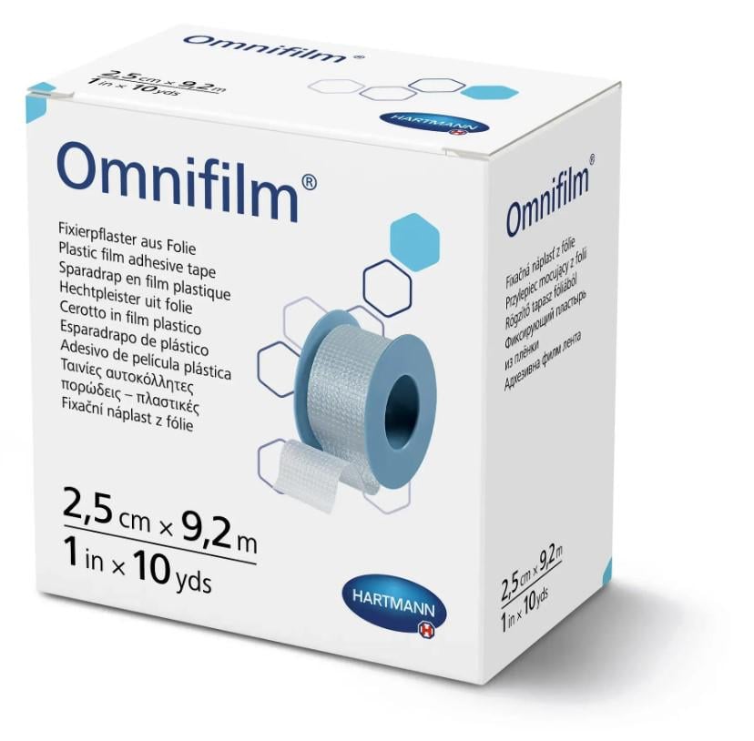 Пластырь фиксирующий из прозрачной пленки Omnifilm 2,5 см х 9,2 м