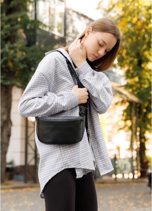 Поясная сумка женская Sambag из экокожи Черный (836031512)