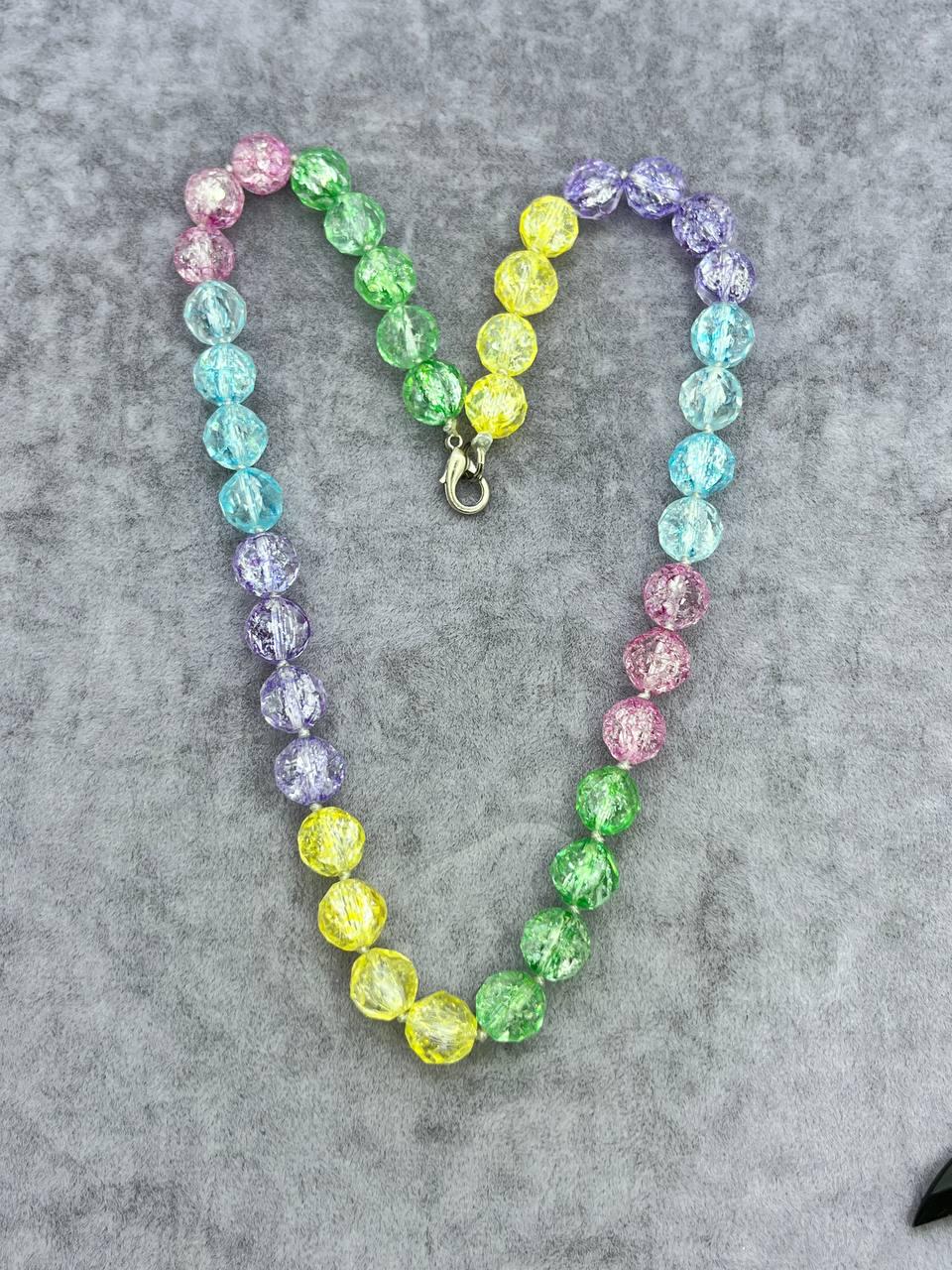 Бусы кварц 43 см Разноцветный (10152)