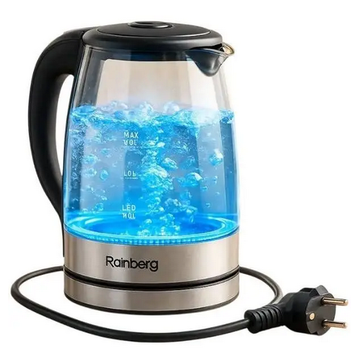 Электрочайник стеклянный Rainberg RB-2262 с LED-подсветкой 2 л 2200 Вт (34838831)