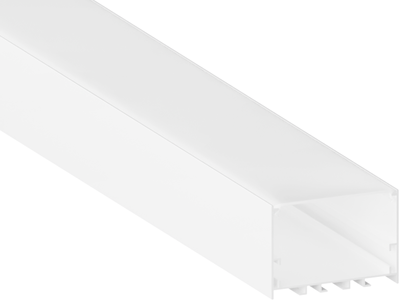 Профіль для світлодіодної стрічки алюмінієвий LEDUA АЛ-138 накладний підвісний 2 м білий (10556)