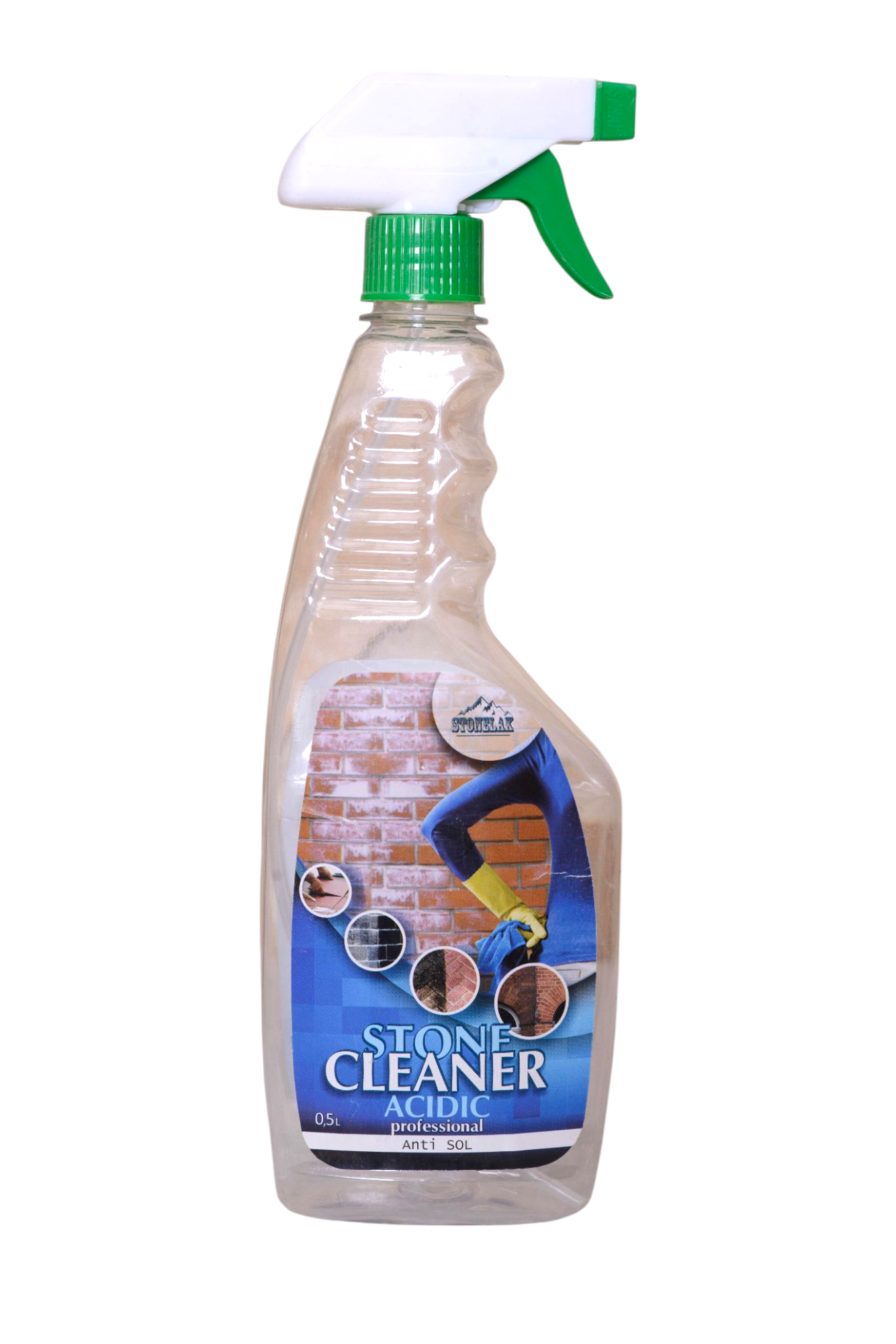 Строительный очиститель обезжиритель/обезпылитель STONE CLEANER ACIDIC/Professional/ANTI SOL 0,5 л - фото 3 Строительный очиститель обезжиритель/обезпылитель STONE CLEANER ACIDIC/Professional/ANTI SOL 0,5 л - фото 3