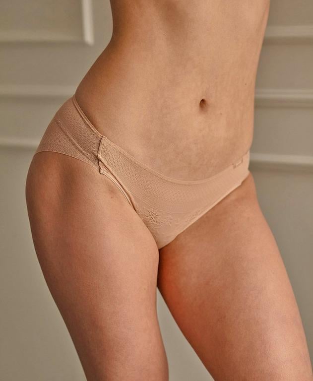 Трусики мереживні сліпи Janira L Світло-бежевий (31612-св-беж)